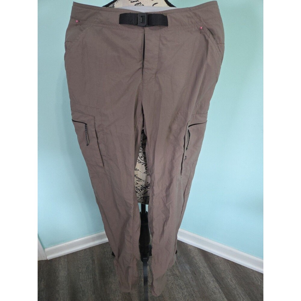 Mountain Hardwear Pants Womens 4 Khaki Cargo Nylon Belted Outdoor Hike Gorpcore